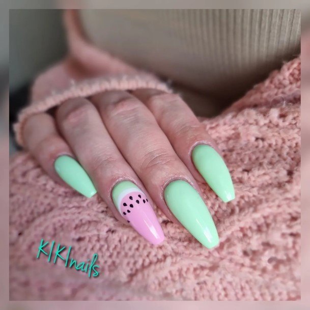 Nail Ideas Womens Watermelon Design