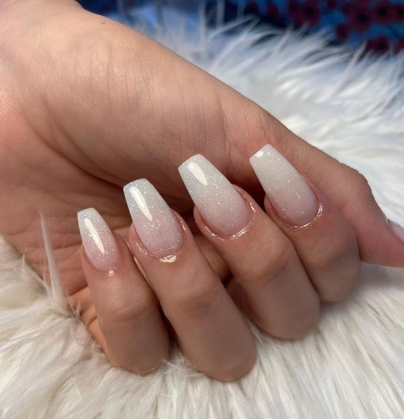 Nail Ideas Womens White Ombre Design