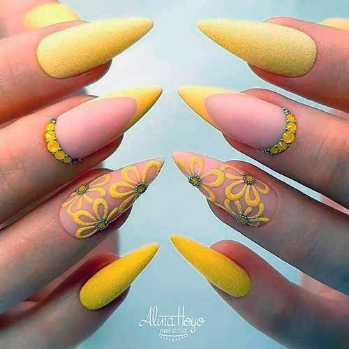 Nail Ideas Womens Yellow Summer Design