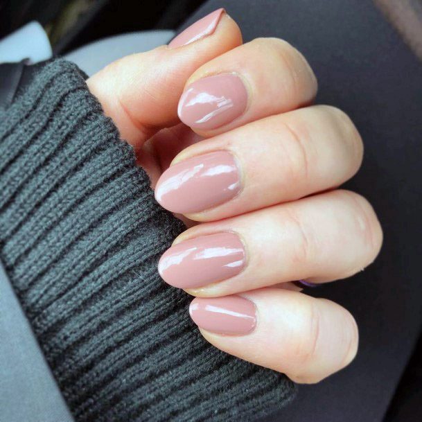 Nails Painted With Nude Shade