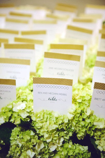 Name Card Wedding Hydrangea Flowers