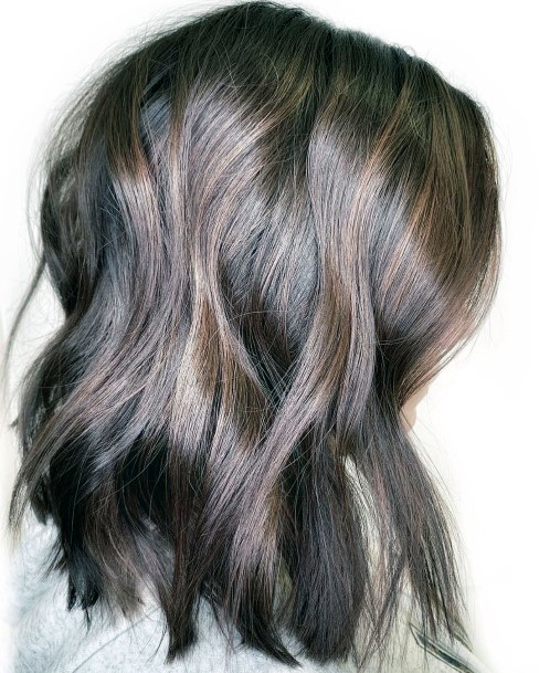 Natural And Voluminous Dark Chocolate Glossy Hairstyle For Womens Hair