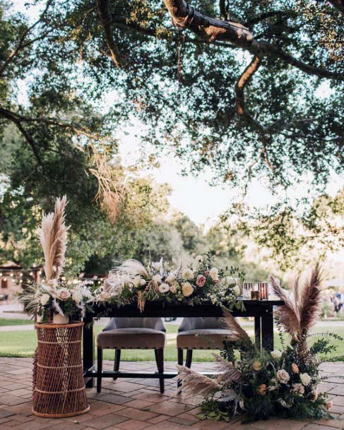 Natural Wedding Head Table Decor