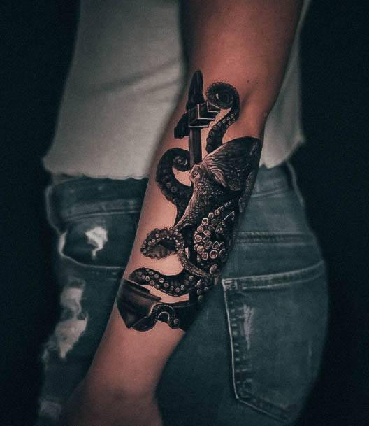 Nautical Woman Tattoo Art