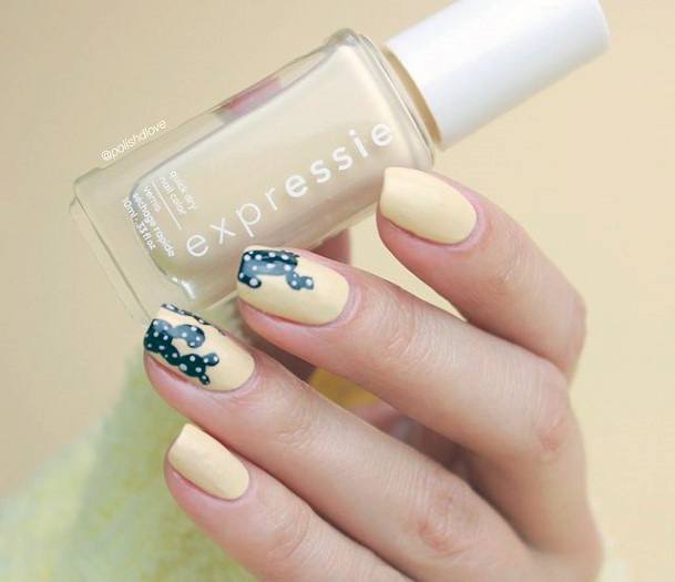 Navy Blue Cactus Nails Women