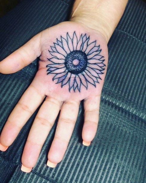 Navy Blue Sunflower Inked Tattoos