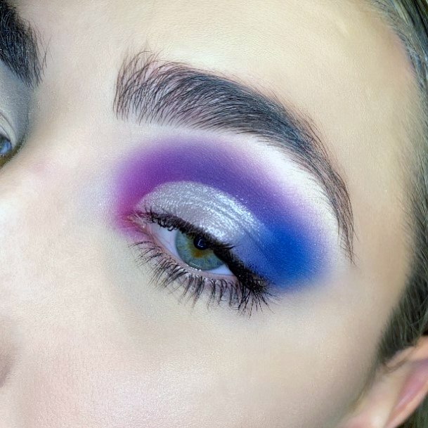 Navy Blue With Purple Effects Eyeshadow Women