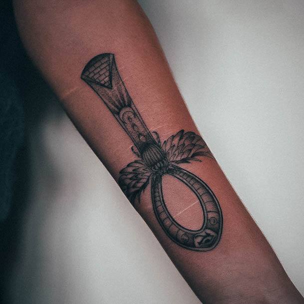 Neat Ankh Tattoo On Female