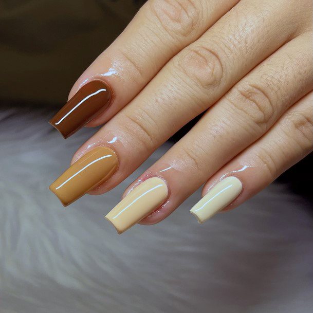 Neat Brown Dress Nail On Female