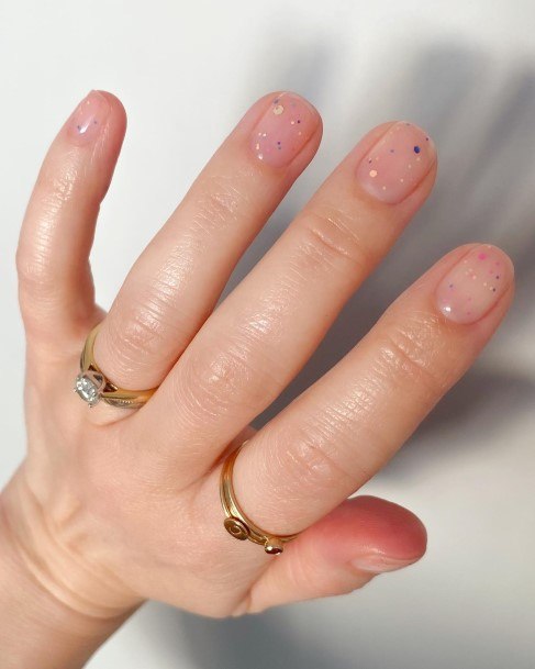 Neat Confetti Nail On Female