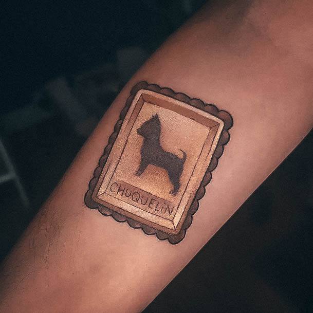 Neat Cookie Tattoo On Female