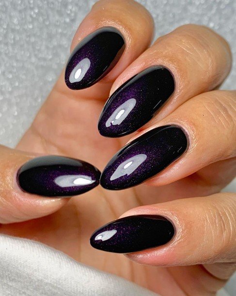 Neat Deep Purple Nail On Female