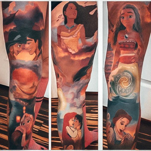 Neat Disney Tattoo On Female