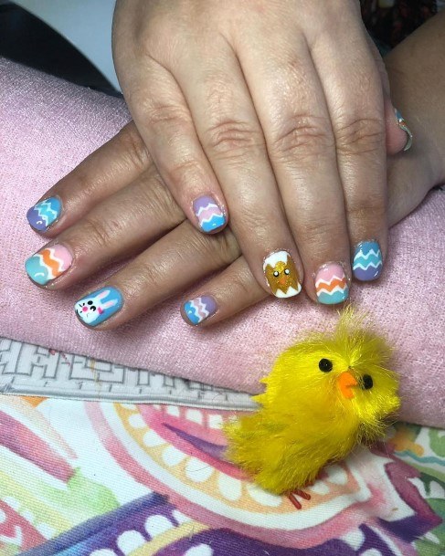 Neat Easter Nail On Female