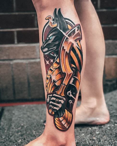 Neat Egyptian Tattoo On Female