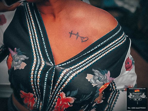 Neat Faith Hope Love Tattoo On Female