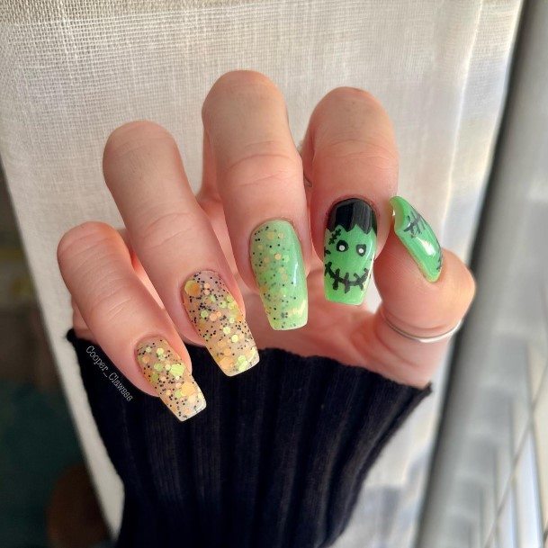 Neat Frankenstein Nail On Female