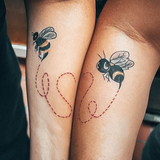 Neat Friendship Tattoo On Female