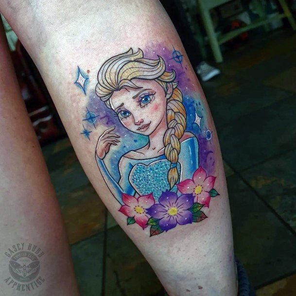 Neat Frozen Tattoo On Female