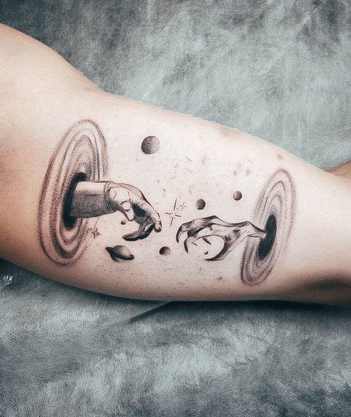 Neat Galaxy Tattoo On Female