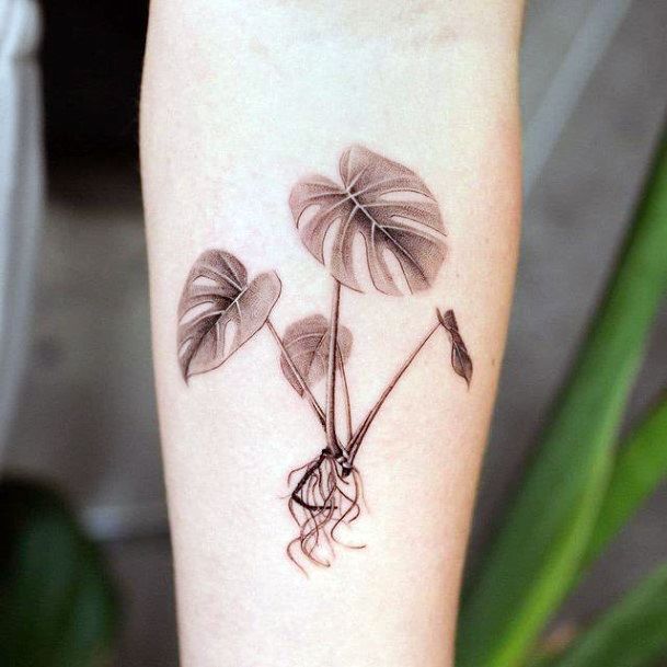 Neat Gardening Tattoo On Female