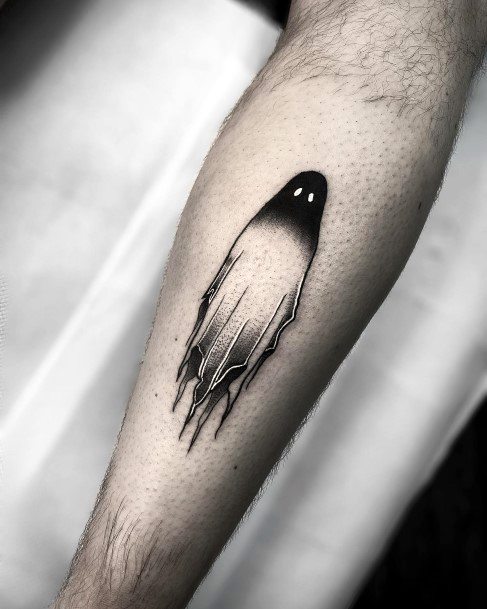 Neat Ghost Tattoo On Female