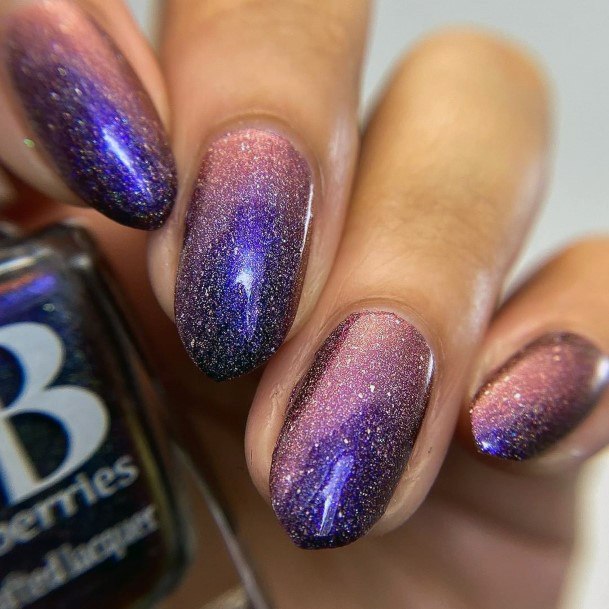 Neat Holographic Nail On Female