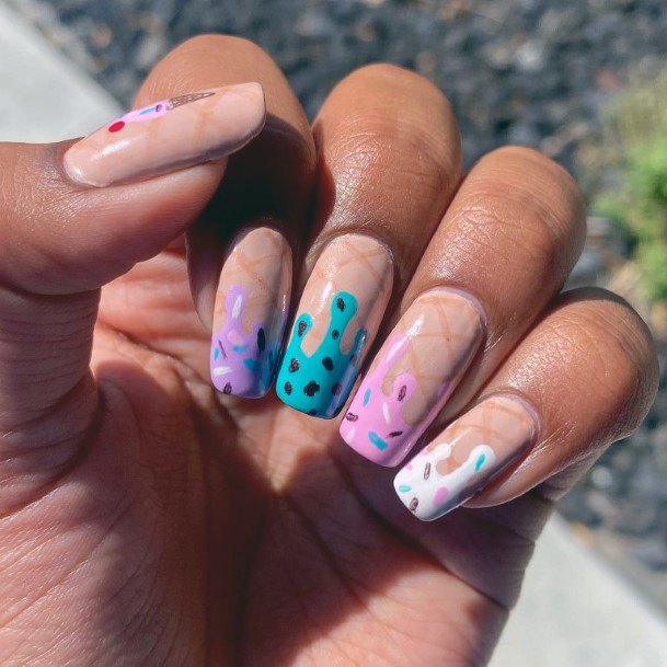 Neat Ice Cream Nail On Female