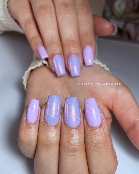 Neat Lilac Nail On Female