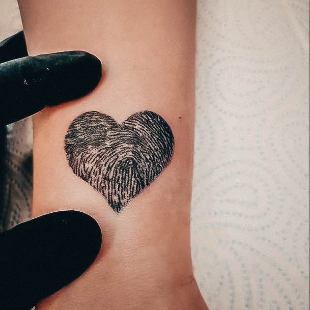 Neat Love Tattoo On Female