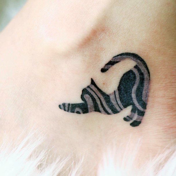 Neat Marble Tattoo On Female