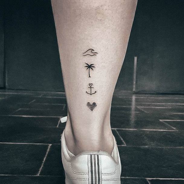 Neat Miniature Tattoo On Female