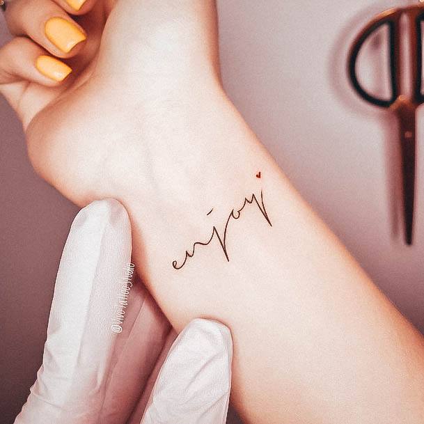 Neat Minimalist Tattoo On Female