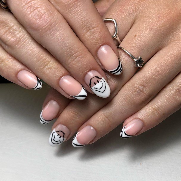 Neat Monochrome Nail On Female