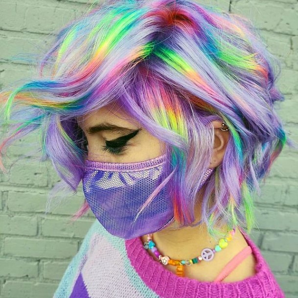 Neat Neon Hairstyles On Female