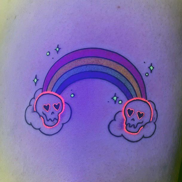 Neat Neon Tattoo On Female