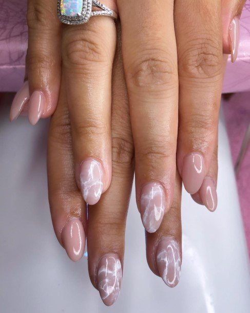 Neat Nude Marble Nail On Female