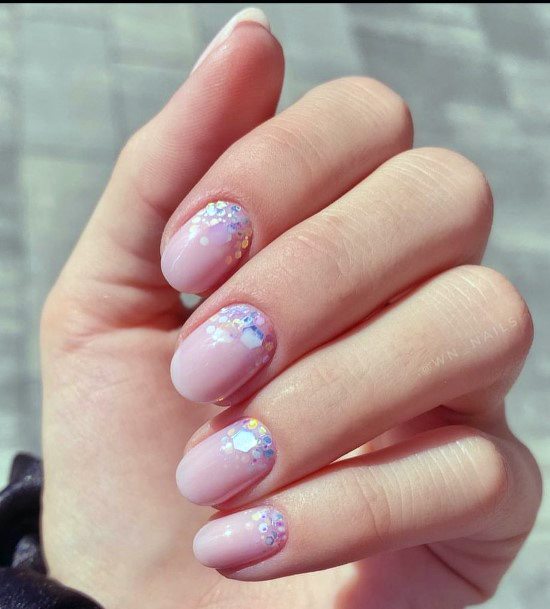 Neat Ombre Summer Nail On Female