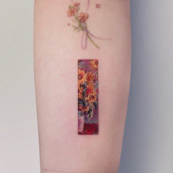 Neat Painting Tattoo On Female