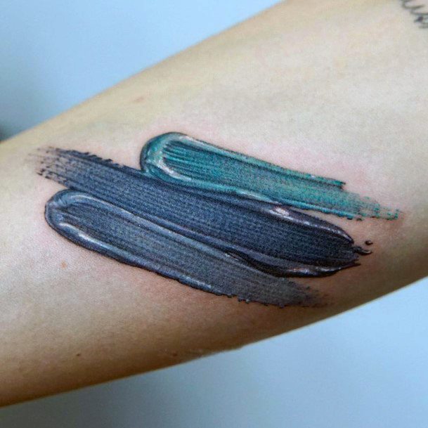 Neat Palette Texture Tattoo On Female