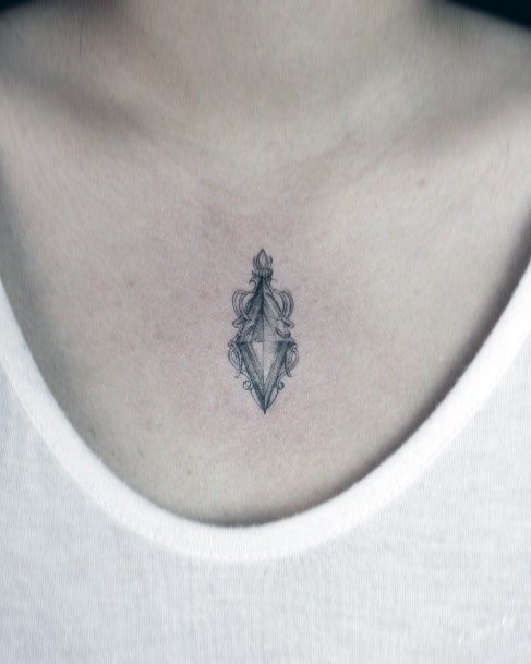 Neat Pendant Tattoo On Female