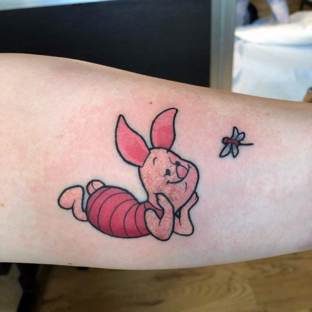 Neat Piglet Tattoo On Female