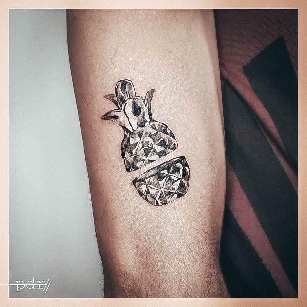 Neat Pineapple Tattoo On Female