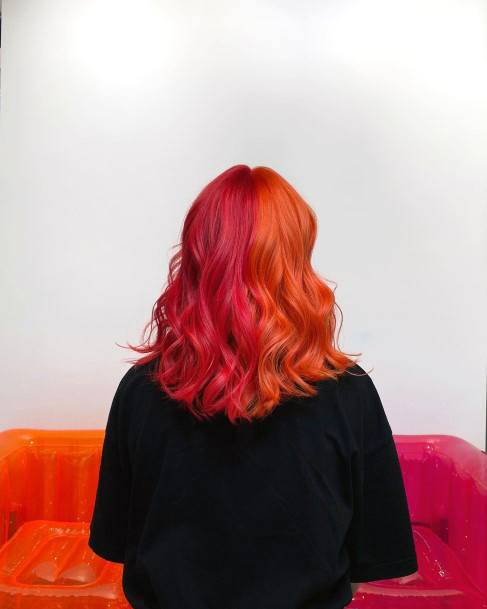 Neat Pink Hairstyles On Female