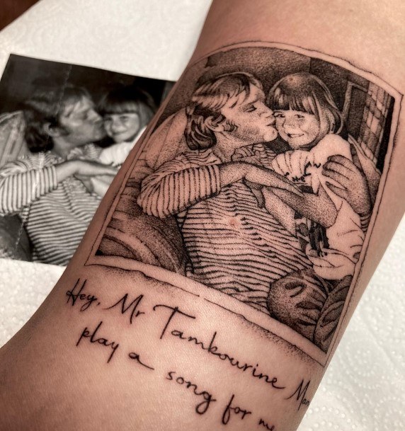 Neat Polaroid Tattoo On Female