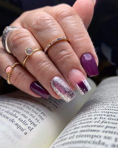 Neat Purple Dress Nail On Female