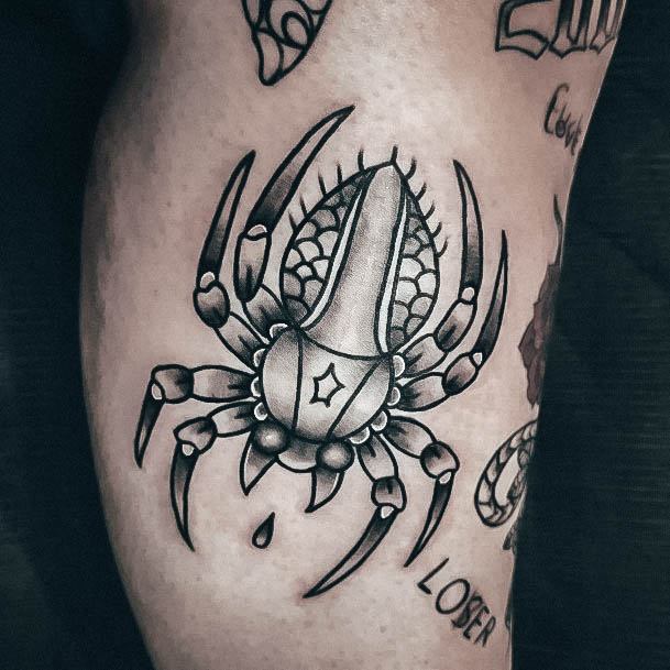 Neat Spider Tattoo On Female