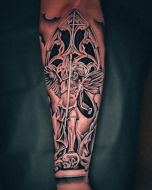 Neat St Michael Tattoo On Female