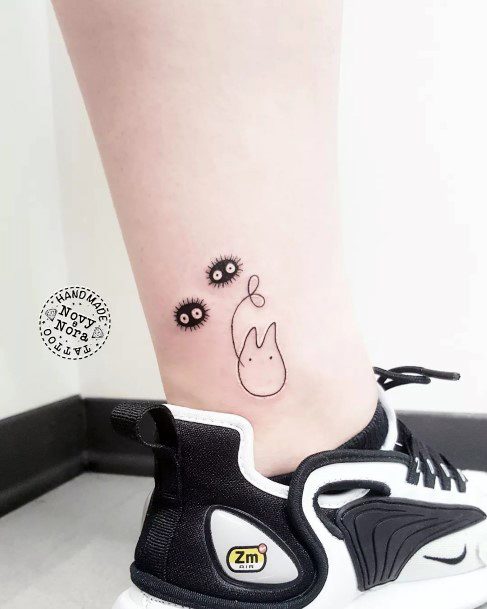 Neat Susuwatari Tattoo On Female