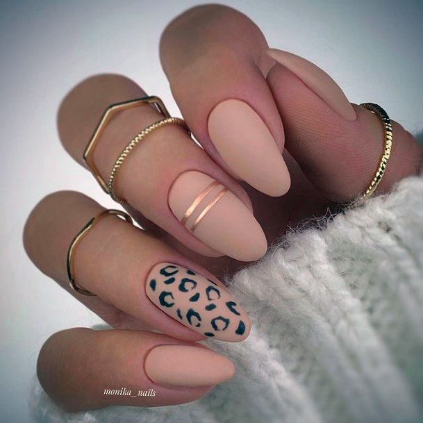 Neat Tan Beige Dress Nail On Female